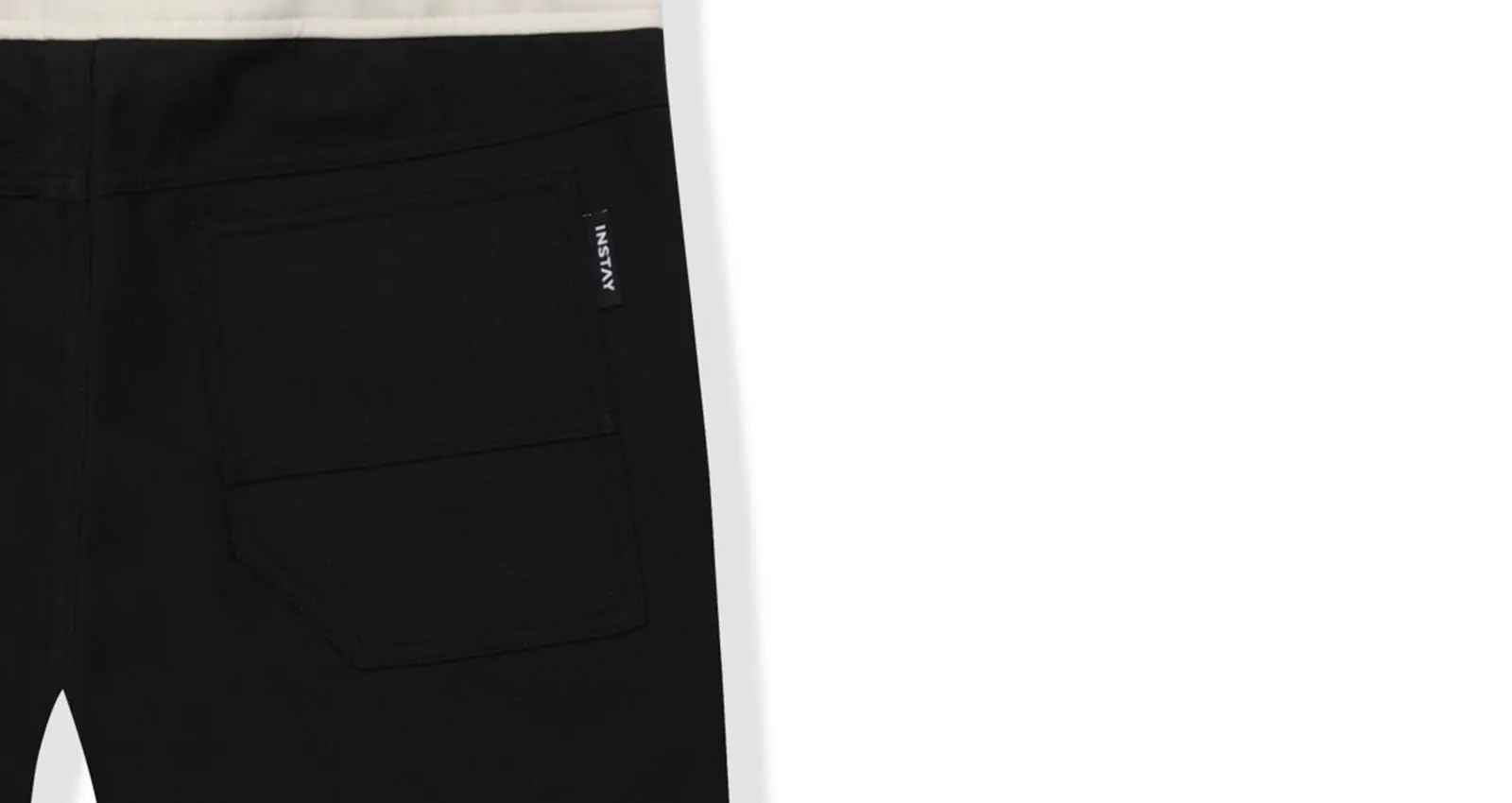 인스테이 스노우보드복 빕 팬츠 블랙크림 디테일컷 5